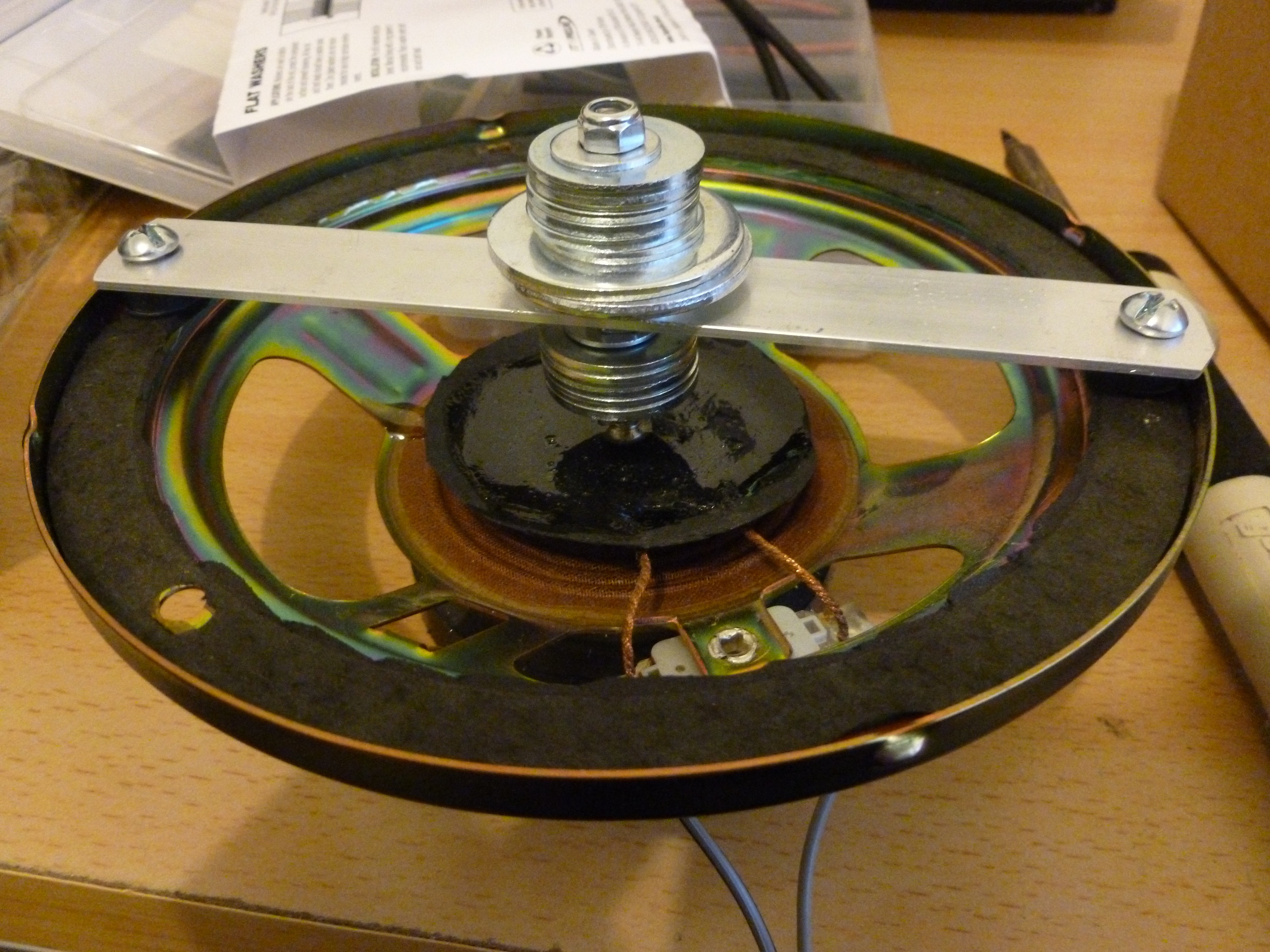 DIY Bass Shaker made of old loudspeaker - a.k.a. Tactile Transducer with  active crossover 